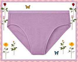 L  Soft Lilac Purple Stretch Cotton Victorias Secret High-Leg Waist Brie... - £8.64 GBP