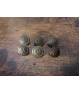 ANTIQUE WW1 German Infantry Metal Crown Buttons (6) - $29.69