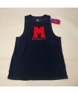 Asics Womens Tank Top Shirt Medium Navy Red Sports Casual Mustang Elite ... - $24.98