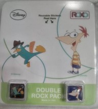 NEW Disney Phineas and Ferb Rocx Double Pack Charms and Stickers Roxo Br... - £7.08 GBP