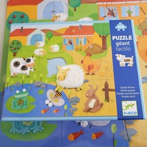 Djeco Tactile Farm Jigsaw Puzzle 8 Textural Animal Cutouts 20 Pc Age 3+ ... - £19.63 GBP