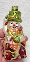 Snowman In Present w Lights Stars More Christmas America Ornament 4 1/4 ... - $12.38 Snowman In Present w Lights Stars More Christmas America Ornament 4 1/4 ... - $12.38