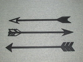 Set #4 Of Three Black Wood Arrow Wall Decor Sign - £15.99 GBP