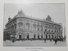 old print central Nation Bank  from 1910 Argentina    (Canada) - £9.18 GBP