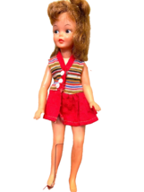VTG Posin Pepper Doll Tammy  Original Dress Posable Ideal 9&quot; G-9E  Freckles - $78.21