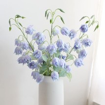 Artificial Bluebell Silk Flower Outdoors Fake Plants Faux Plastic Flower 3 Pcs. - £24.37 GBP