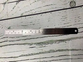 8 Inch Stainless Steel Ruler with Inch Metric Conversion Table - £11.80 GBP