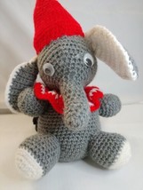 Hand Made Crocheted  Elephant Christmas 16&quot;X 9  - £11.86 GBP