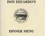 Don Eduardo&#39;s Mexican Restaurant Since 1976 Dinner Menu Knoxville Tennessee - £14.27 GBP