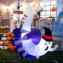 6 FT Halloween Inflatable White Ghost Grabbed in Hand Outdoor Decoration Party - £58.92 GBP