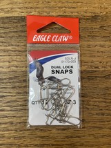 Eagle Claw Dual Lock Snaps Size 3 - £38.14 GBP