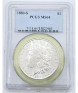 1880-S 1 $ Dollar D'Argent Morgan Évalué Par PCGS Comme MS64 - $209.86