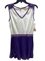 NOS Vintage TAIL Tennis Dress Purple White Zip Back Small Made in USA - $12.86