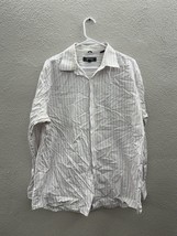 Kenneth Cole Reaction Mens Shirt Size XL Striped Long Sleeve Button Up S... - $9.47