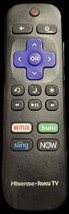 Genuine Hisense ROKU TV Remote Control HU-RCRUS-20 NETFLIX VUDU HULU Roku - $75.81 MXN