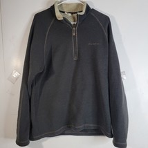 Mens Columbia 1/4 zip Pullover Knit Jacket Grayish/Brownish Size Large - £16.89 GBP