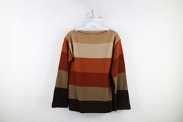 Deadstock Vtg 70s Streetwear Womens Medium Striped Flared Sleeve Knit Sweater - £43.48 GBP