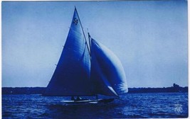 Holland Netherlands Postcard Delft Sailboat Blue - £6.97 GBP