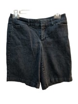 Dockers 4P petite women&#39;s denim blue jean Bermuda trouser shorts walking - £7.88 GBP