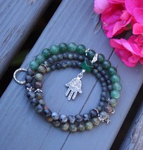 Pregnancy Tracking Necklace - Pick your charm - Green Forest - Aventurine, labra - £39.07 GBP