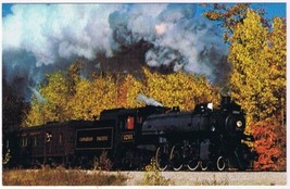 Postcard Train CPR 1201 Last Steam Locomotive By CPR Near Chelsea Quebec - $3.59