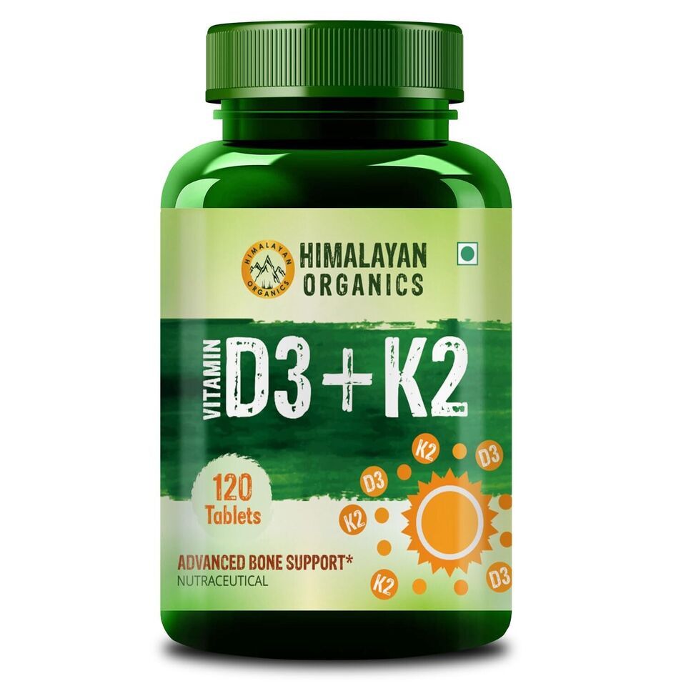 Primary image for Vitamin D3 600 IU + K2 as MK7 Supplement | Supports Stronger Immunity & Bone