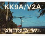 QSL Card KK9A/V2A Antigua West Indies 1984 - £11.06 GBP
