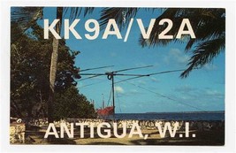 QSL Card KK9A/V2A Antigua West Indies 1984 - £10.89 GBP
