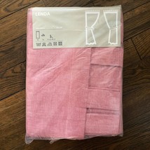 IKEA Lenda CURTAINS 55&quot;x118&quot; Long Drape 2 Panels Light Red Chambray Disc... - $84.15