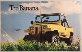 1988 Print Ad The 1989 New Jeep Wrangler Islander Top Banana  Yellow - £14.48 GBP