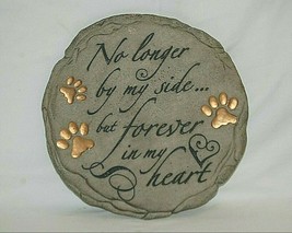 NO LONGER BY MY SIDE Memorial Garden Stepping Stone 9-1/4&quot; by Spoontiques - £19.77 GBP