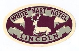 White Hart Hotel Luggage Label Lincoln England - £8.69 GBP