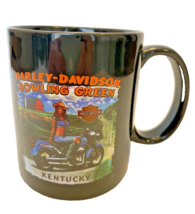Coffee Mug Harley Davidson Cup Black Bowling Green Kentucky KY 3.75&quot; Tall - $12.07
