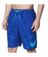 Mens Swim Shorts Nike Breaker Blue Volley Beach Lined Trunks $62 NEW-size S - £21.79 GBP