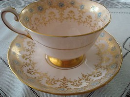 Tuscan England TEA cup and saucer PINK AND GOLD orig [86] - £43.28 GBP