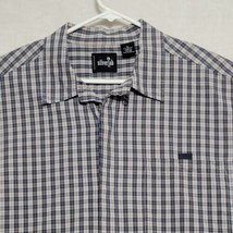 Levis SilverTab Mens Shirt Size XL Hidden Button-Up Gray Plaid - £24.89 GBP