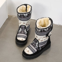 Buffie Winter Women boots grey colour snow boot warm plush big full size cow sue - £43.36 GBP