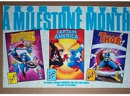 Old 1988 Marvel Comics promo poster:Captain America,Thor,Avengers,Fantastic Four - $21.77