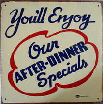 You&#39;ll Enjoy-After-Dinner  Rustic/Vintage Mummert Metal Sign - £39.34 GBP