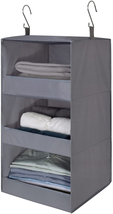 GRANNY SAYS 3-Shelf Hanging Closet Organizer and Storage, Collapsible Hanging Cl - £12.49 GBP