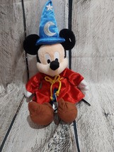 Official Disney Parks Mickey Mouse Sorcerer&#39;s Apprentice Medium Plush - GUC - £9.78 GBP