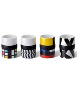 PO: DESIGN - Ring Espresso Cup (4 cups Set - Designer: Piet Mondrian) - ... - £30.99 GBP