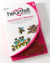 NEW - Heartfelt Creations &quot; Tweet Cherry Blossoms &quot; Cling Stamps HCPC-3866 - £21.34 GBP