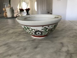 Antique Vintage chinese hand painted bowl with red stamp - £23.97 GBP