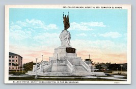 Balboa Statue and Hospital St Thomas Panama UNP WB Postcard L14 - £7.07 GBP