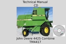 John Deere 4425 Combine Technical Manual TM4417 On CD - £15.01 GBP