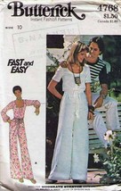 Vintage 1970&#39;s/80&#39;s Misses&#39; JUMPSUIT Butterick Pattern 4768-b Size 10 - £9.38 GBP