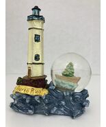 Puerto Rico Lighthouse Christmas Tree Snow Globe - $30.50 CAD