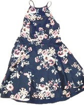 Speechless Dress Womens Size 15 Navy Blue Pink Floral Prom Formal Party Juniors - £12.60 GBP