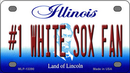 Number 1 White Sox Fan Illinois Novelty Mini Metal License Plate Tag - £11.76 GBP